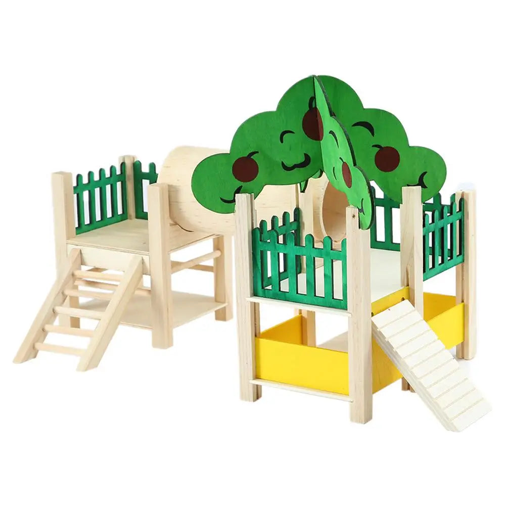 Hamster House Playground Perch Gym Stand Playpen with Ladders