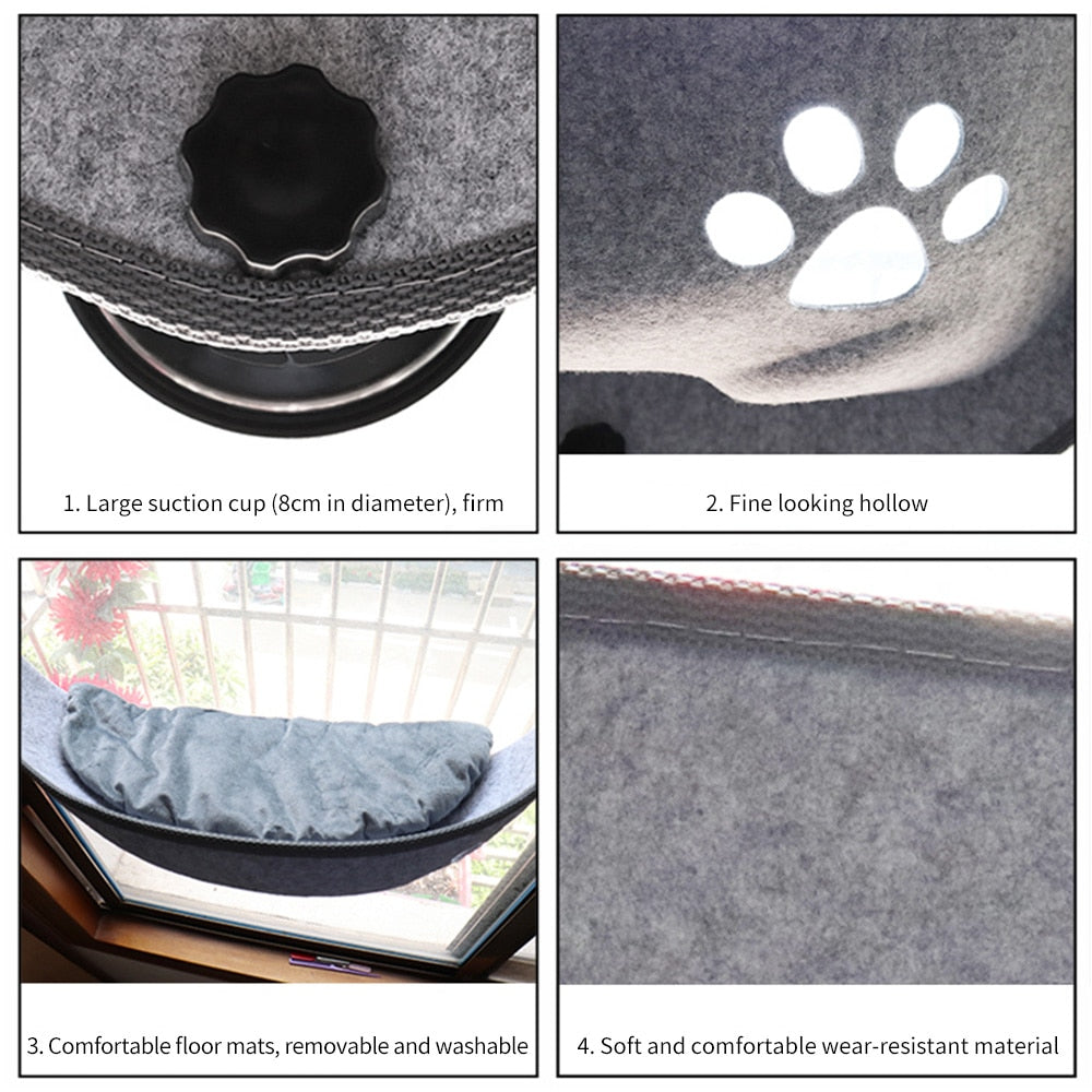 Cat Window Hammock With Strong Suction Cups - skipjackltd