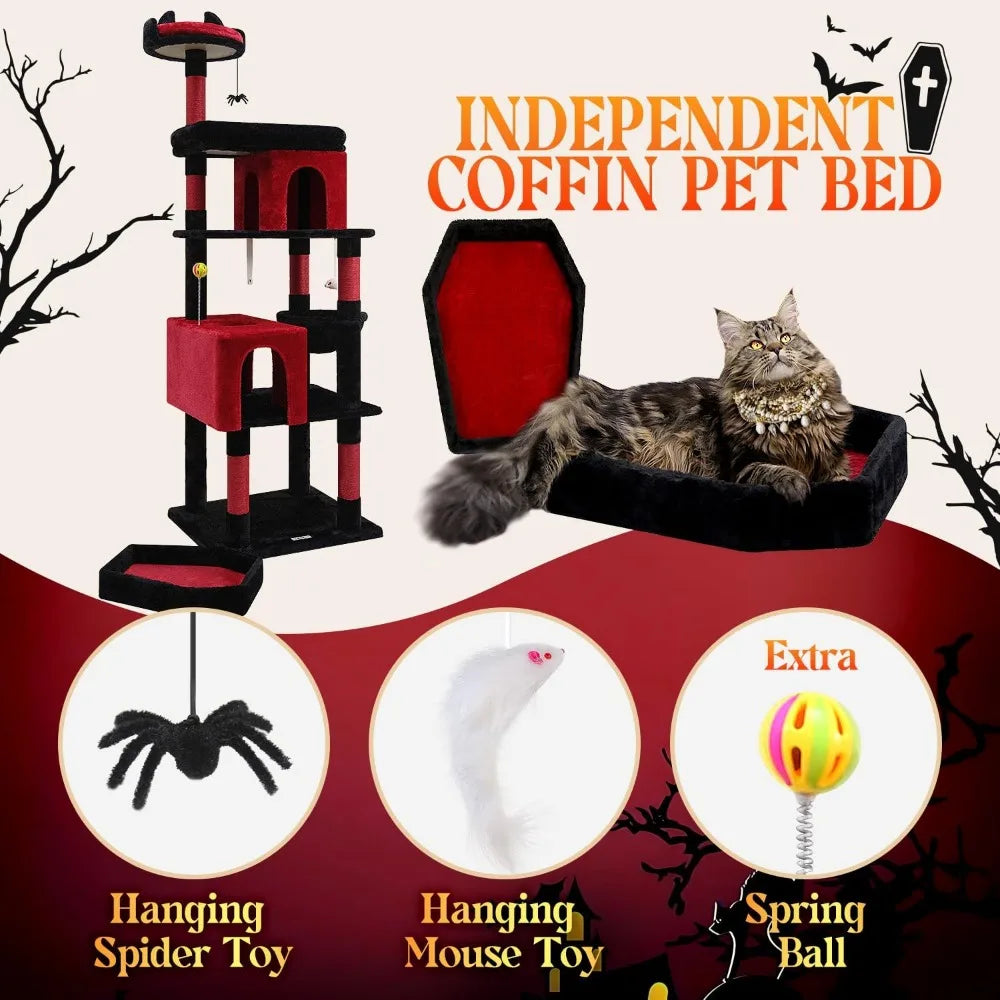 Heavy Duty Gothic Cat Tree for Large Cats