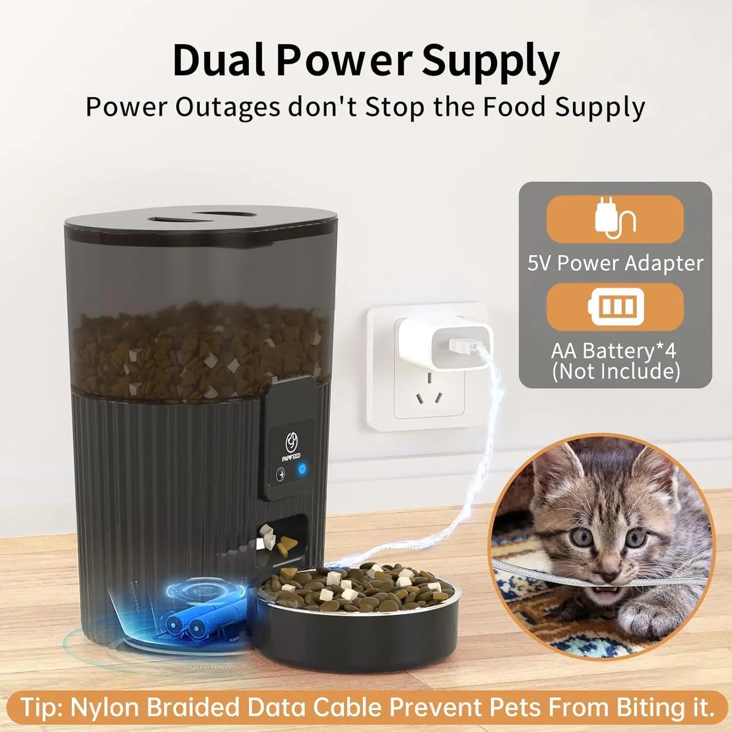 Automatic Cat Feeder WiFi Pet Feeder for cat/Dog