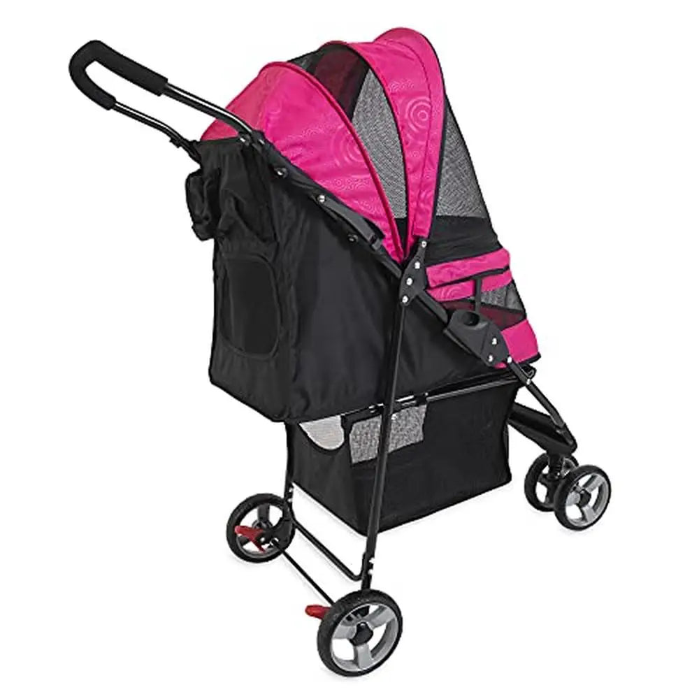 Pet Stroller 360 Swivel Wheel Smart-Features Comfortable Ride