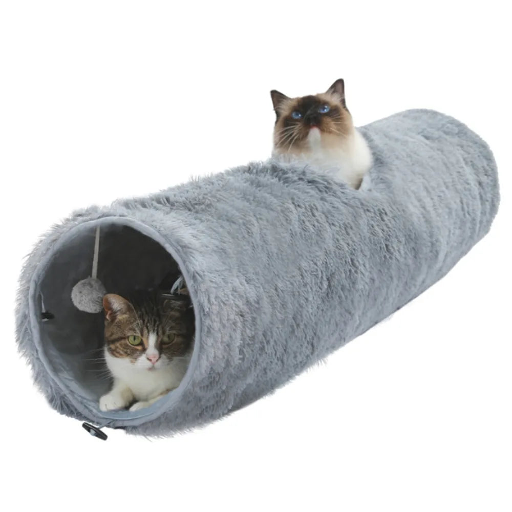 Large Cat Tunnel, 44.9 Inches Long Collapsible Cat Tube 9.8 Inches in Diameter