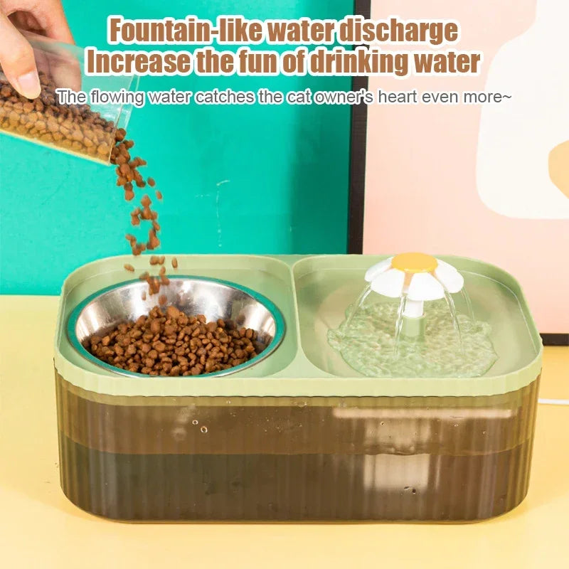 Automatic Cat Feeder Water Dispenser Large Capacity