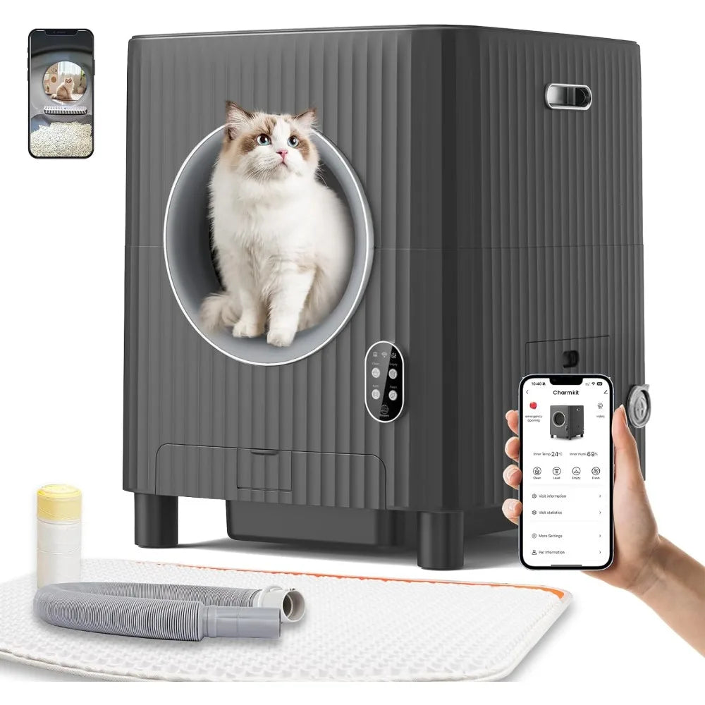 Large Capacity Automatic Cat Litter Box With APP Control