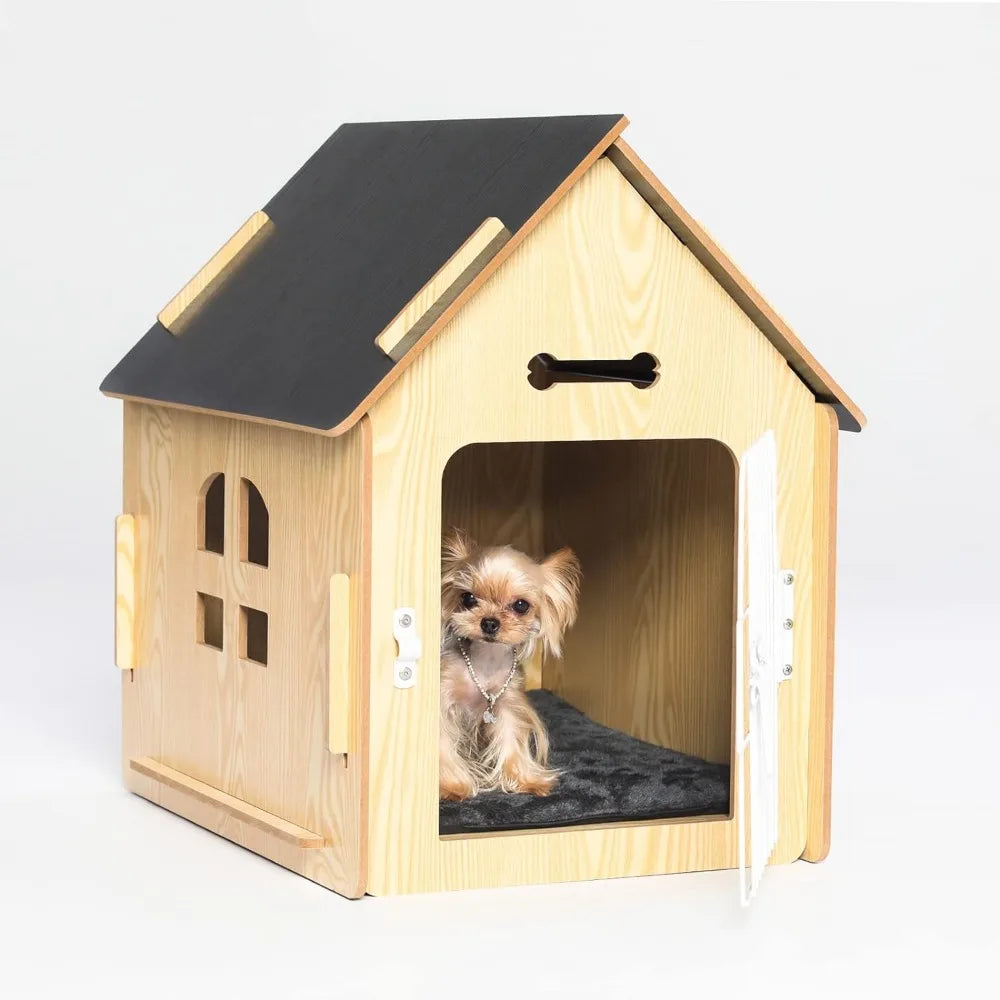 Small Indoor Bed Room Dog Cave With Vents and Raised Floor for Warmth