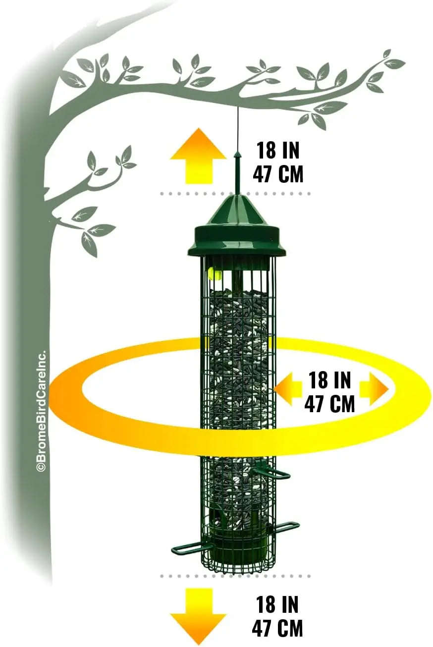 Squirrel-proof Bird Feeder w/4 Feeding Ports, 2.4-pound Seed Capacity