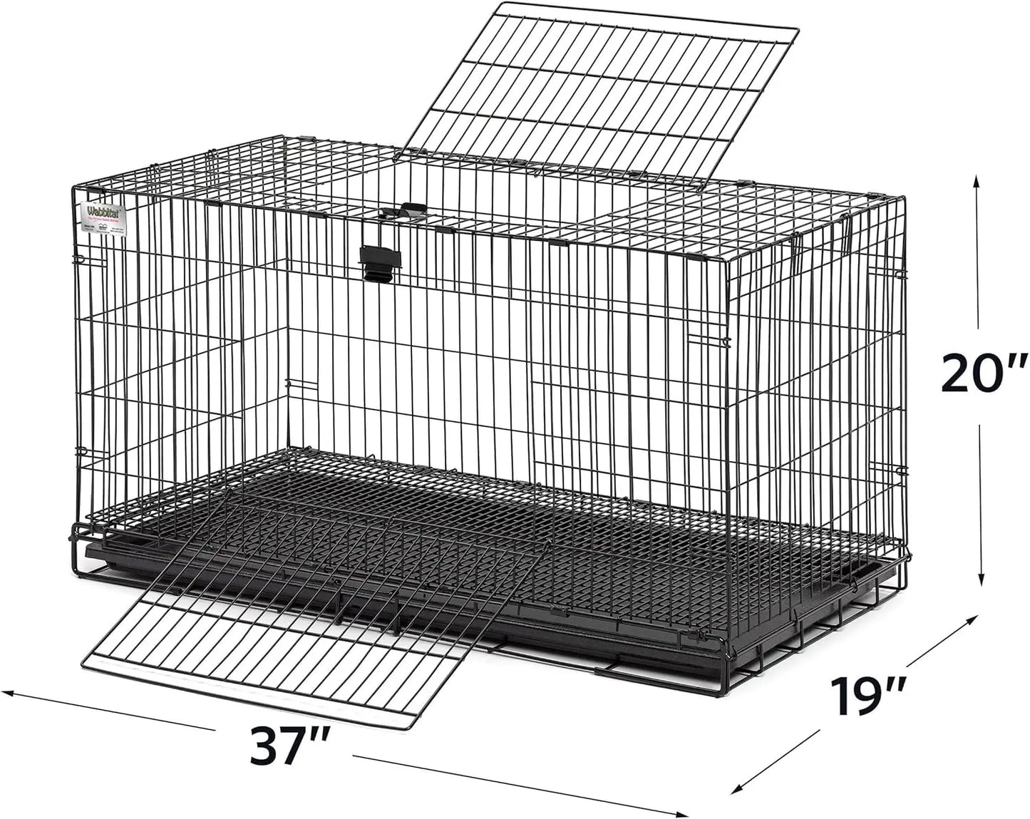 Folding Rabbit Cage ,Pan 37"L x 19"W x 20"H