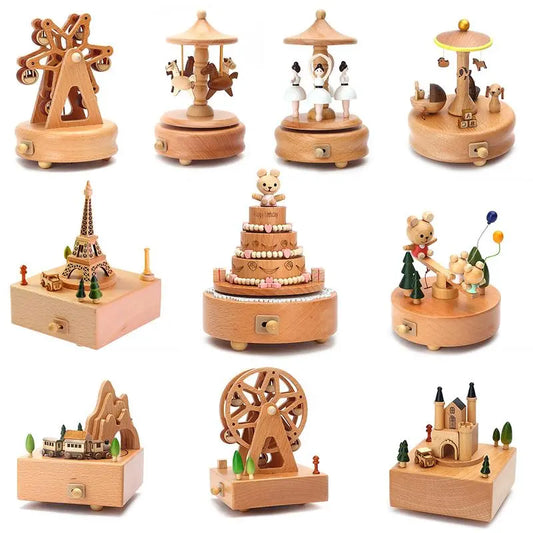 Wind Up Musical Box Wooden Music Box Wood Crafts