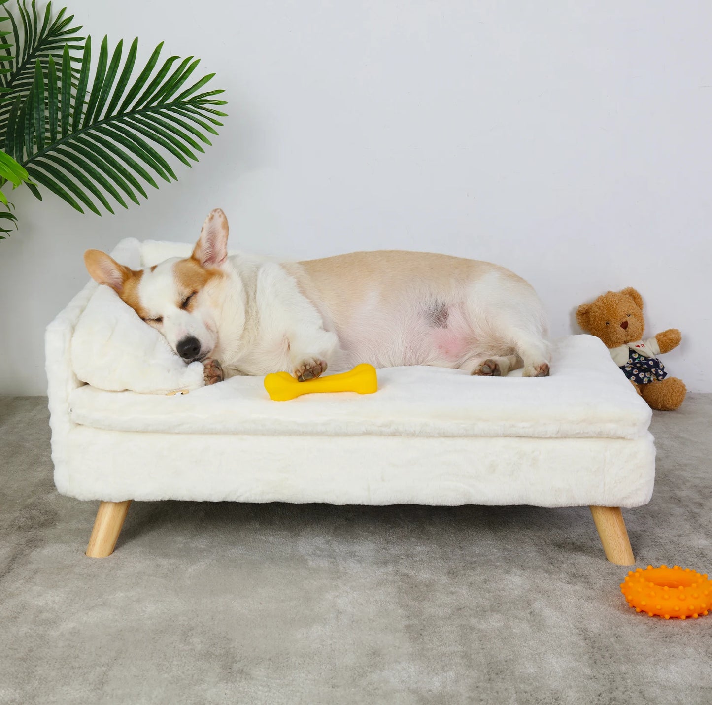 Elevated Pet Bed Solid Wood Leg Dog or Cat Sofa