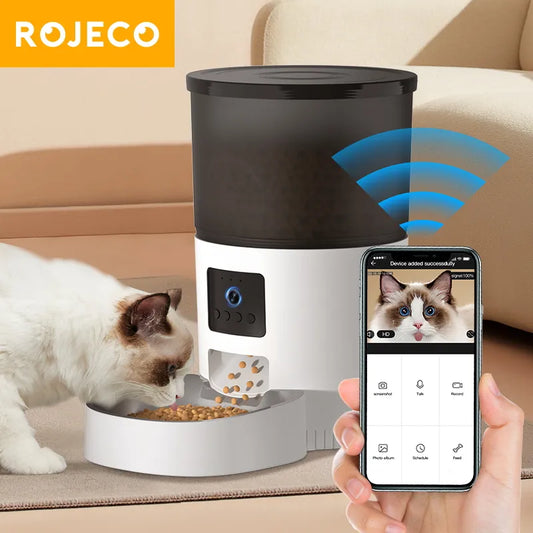 Automatic Cat Feeder With Camera Video Cat Food Dispenser