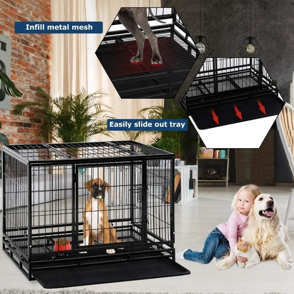 48 Inches Dog Kennel for Training Indoor or Outdoor