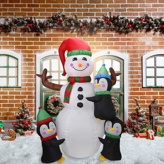 Snowman Decor LED Illuminated Christmas Inflatables