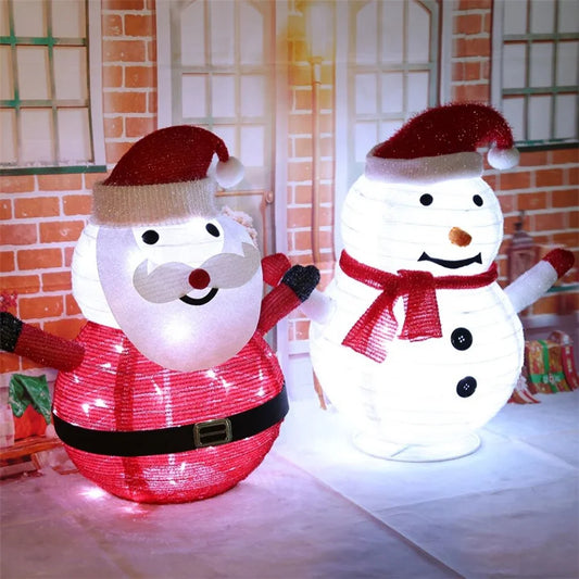 2024 New Santa Claus Snowman Fairy Lights Lantern Outdoor Waterproof Lawn Garden