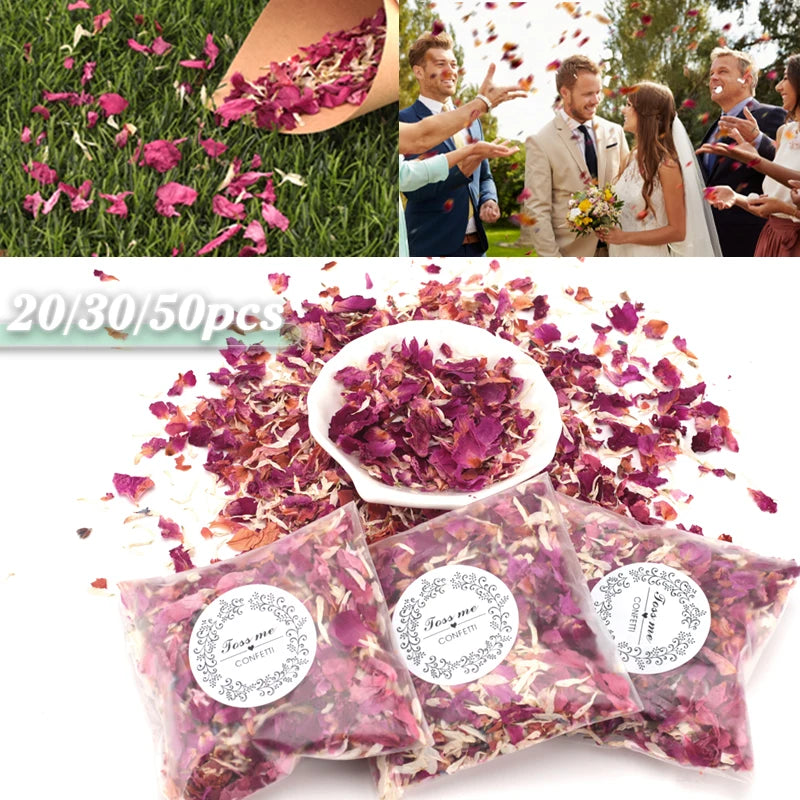 Natural Wedding Confetti Dried Flower Rose Petals