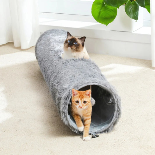 Large Cat Tunnel, 44.9 Inches Long Collapsible Cat Tube 9.8 Inches in Diameter