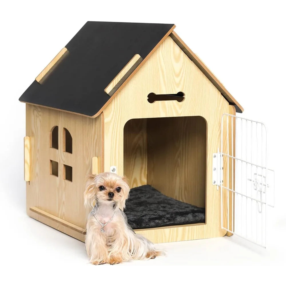 Small Indoor Bed Room Dog Cave With Vents and Raised Floor for Warmth