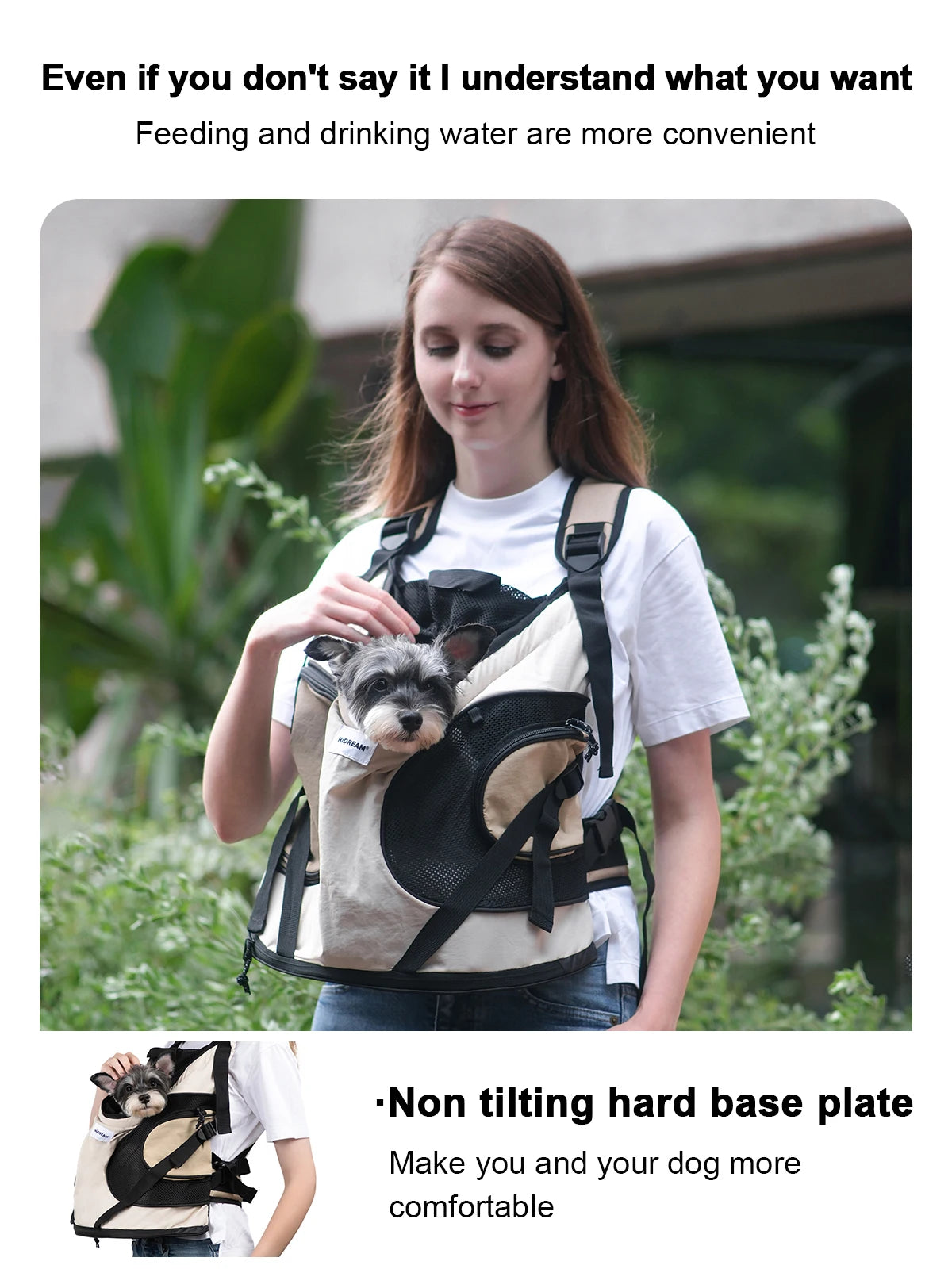 Cat or Dog Carrier Breathable Canvas Portable Backpack Cross Shoulder Strap