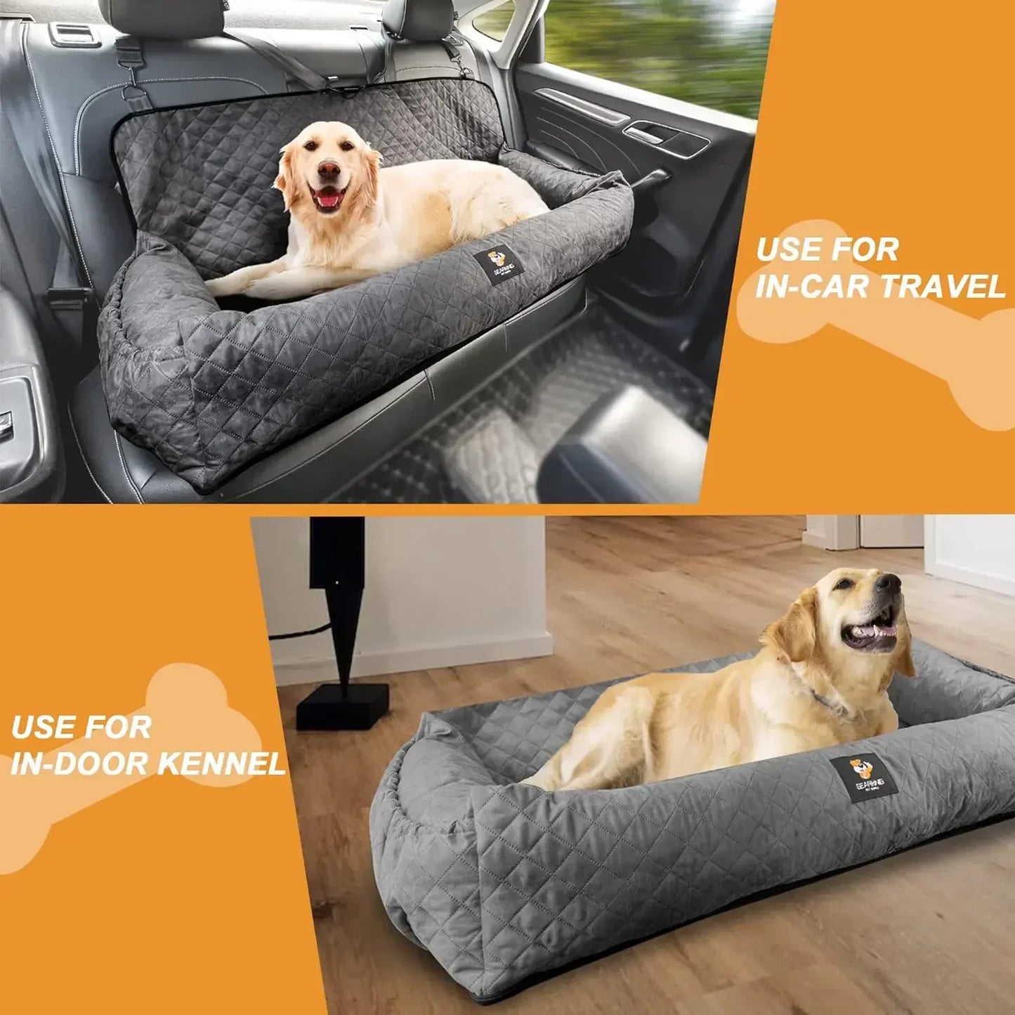 Dog Car Seat for Large Dogs , Bed Washable