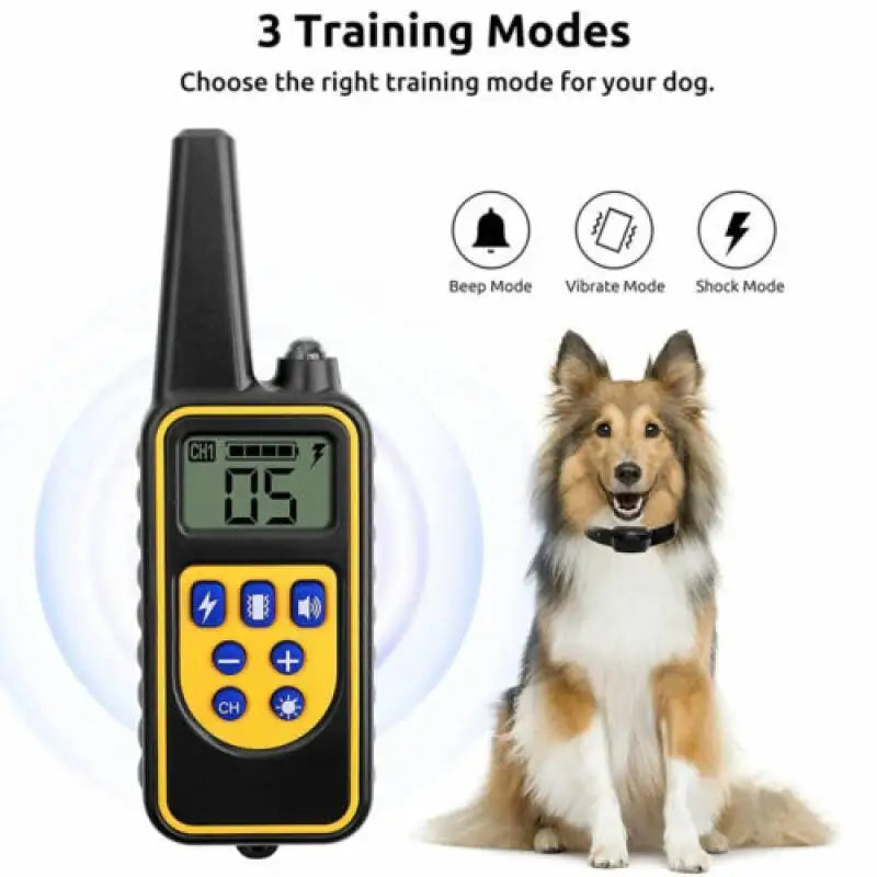 Electric Dog Training Collar Waterproof Pet Remote Control Rechargeable