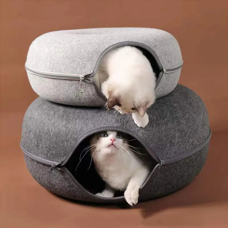 Felt Pet Cat House Cat Tunnel Bed Cats Interactive Toys