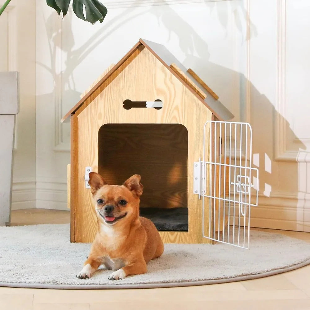 Small Indoor Bed Room Dog Cave With Vents and Raised Floor for Warmth