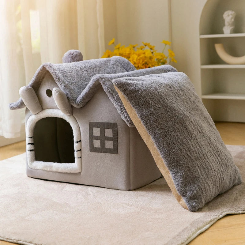 Cat House Winter Warm Cave Bed