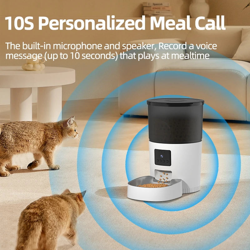 Automatic Cat Feeder With Camera Video Cat Food Dispenser