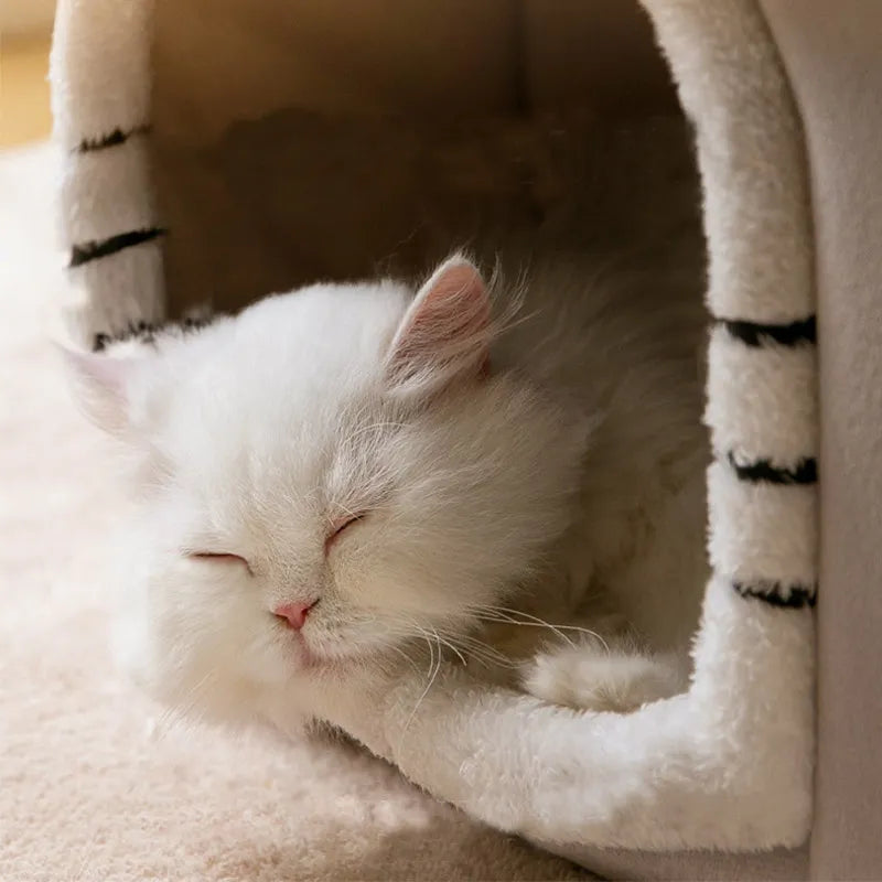 Cat House Winter Warm Cave Bed