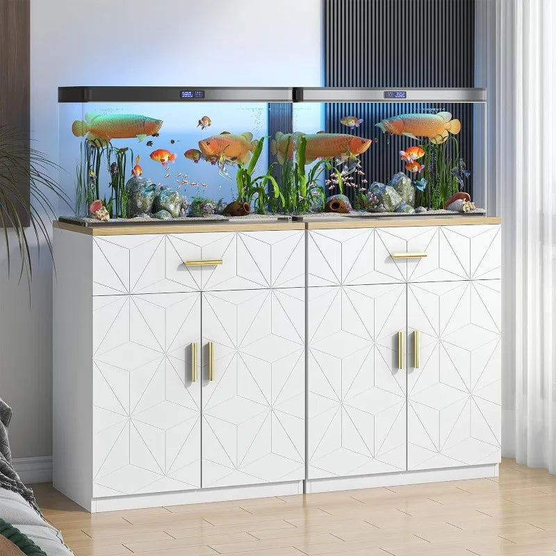 29 Gallon Fish Tank Stand With Doors & Adjustable Shelves