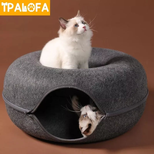 Felt Pet Cat House Cat Tunnel Bed Cats Interactive Toys