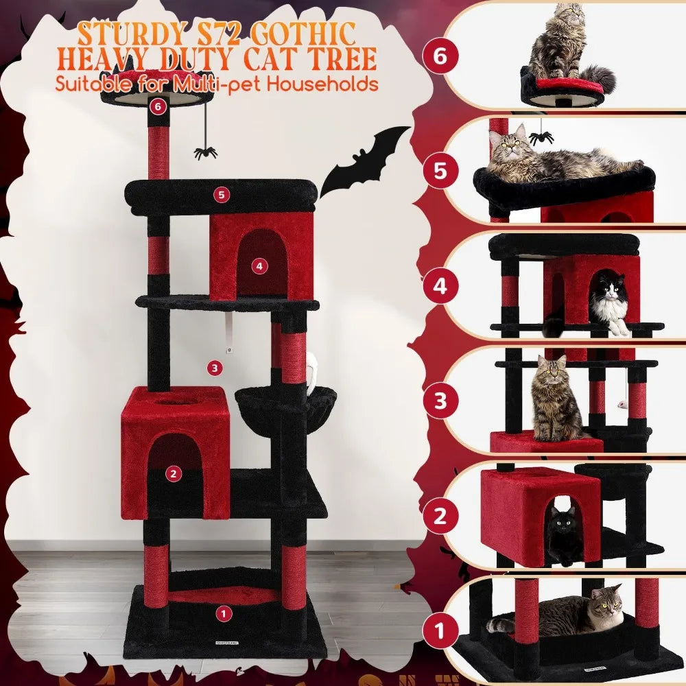 Heavy Duty Gothic Cat Tree for Large Cats