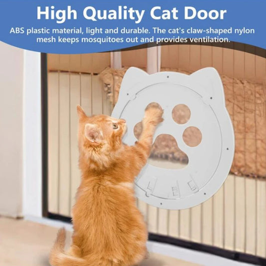 Magnetic Self-Closing Small Dogs and Cats Door with Locking Function for Screen Door, Window and Porch