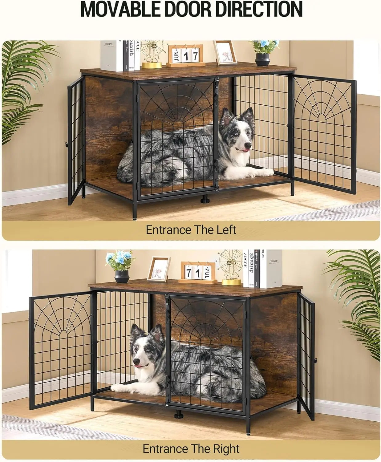 39.4" Dog Crate Furniture,  Heavy Duty Dog Kennel