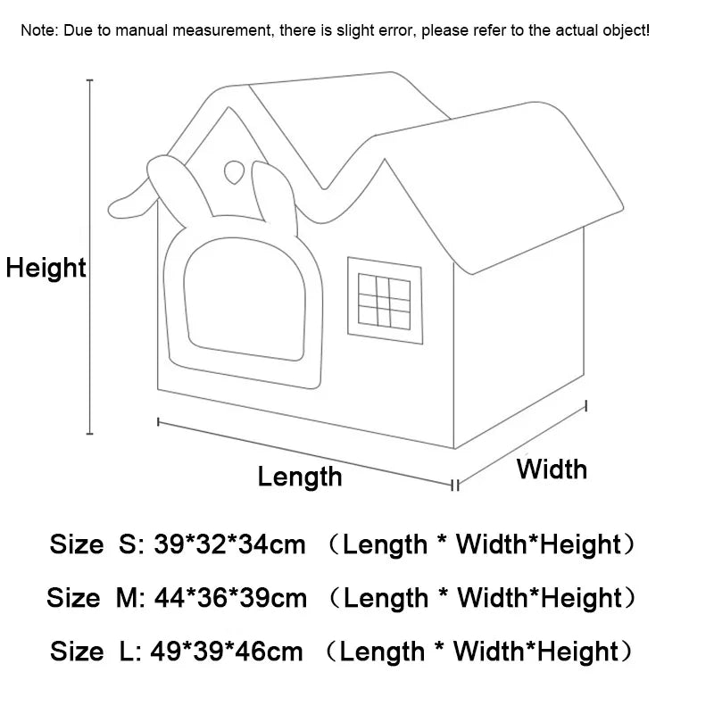 Cat House Winter Warm Cave Bed