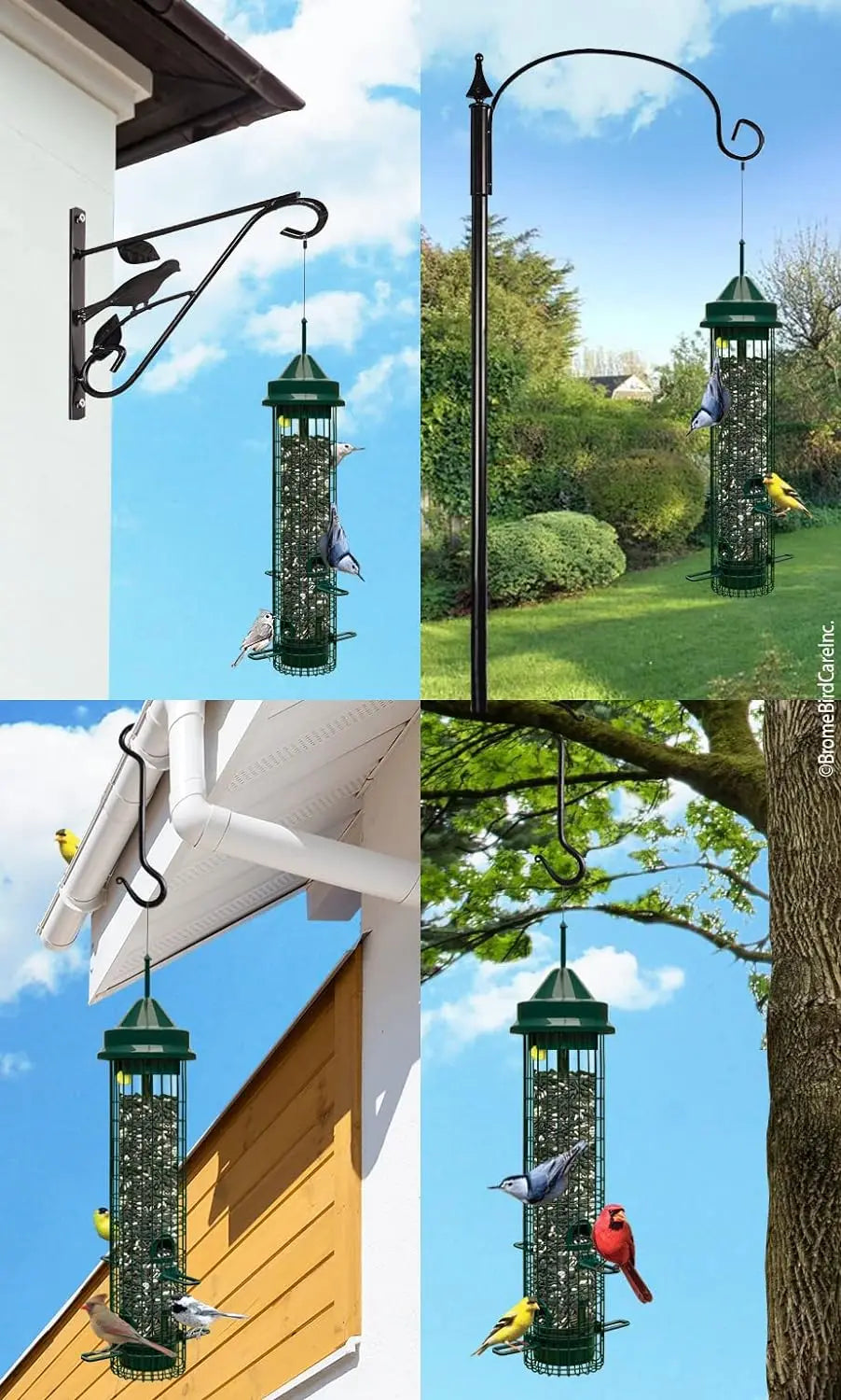 Squirrel-proof Bird Feeder w/4 Feeding Ports, 2.4-pound Seed Capacity