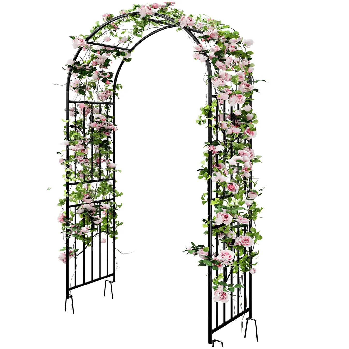 US Heavy Duty Metal Garden Arch with roses