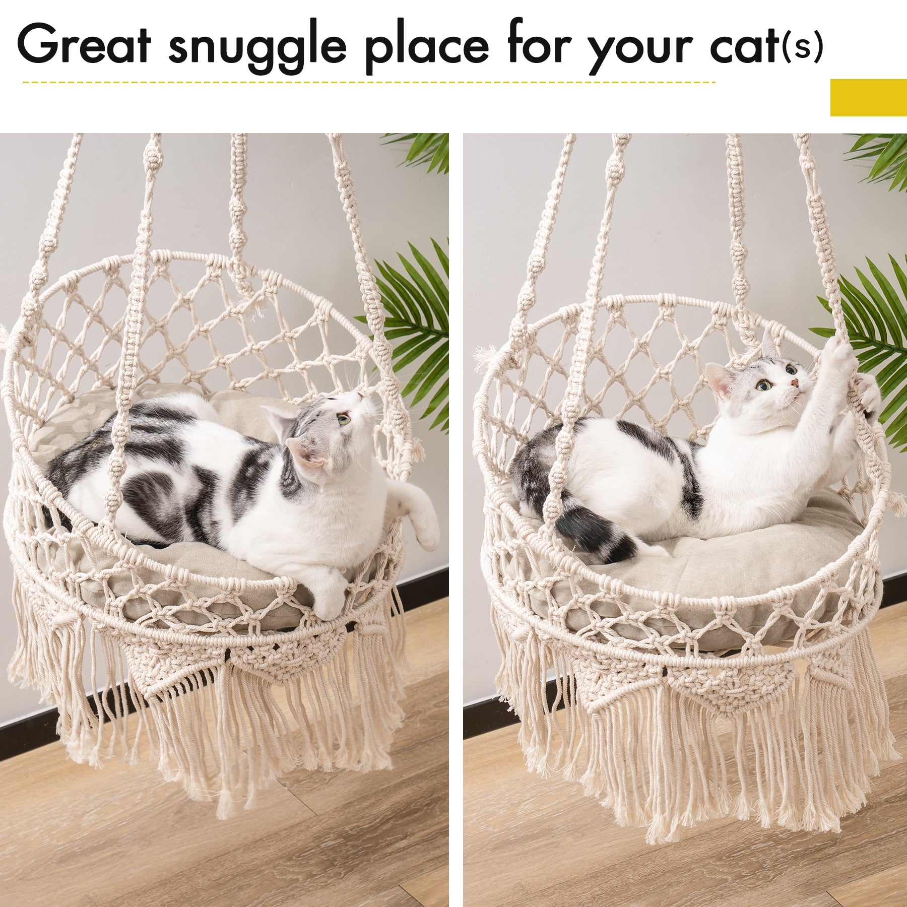 Handwoven Cat Window Perch Bed Indoor/Outdoor Hammock for Cats - skipjackltd