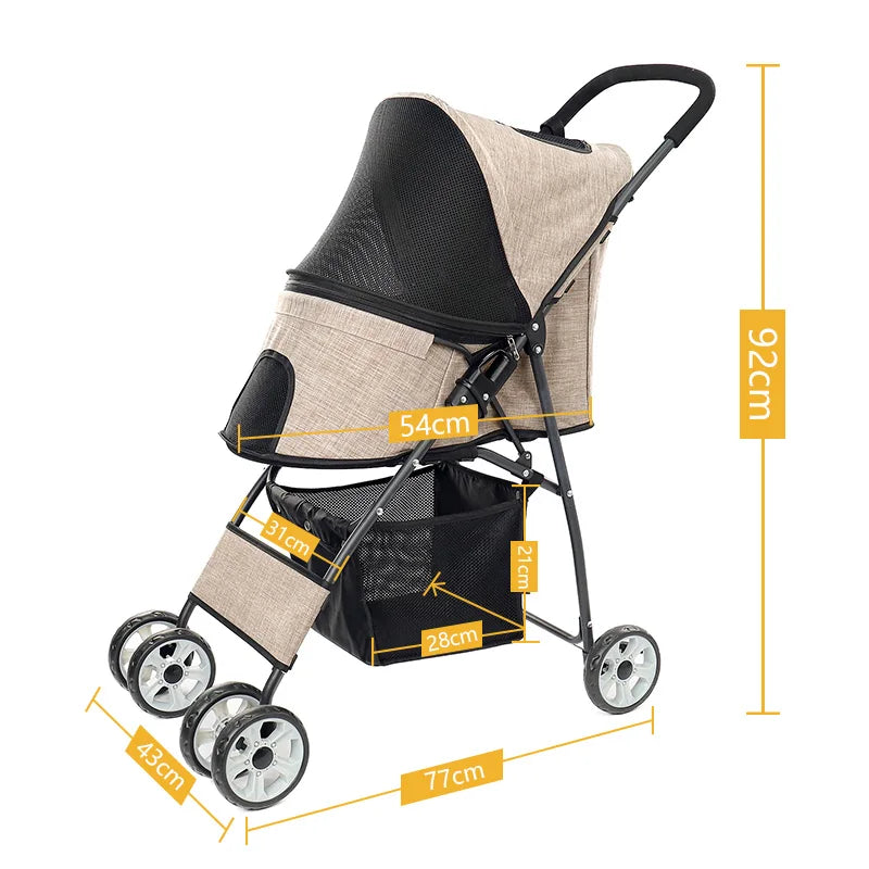 Stable Pet Dog Carrier Stroller