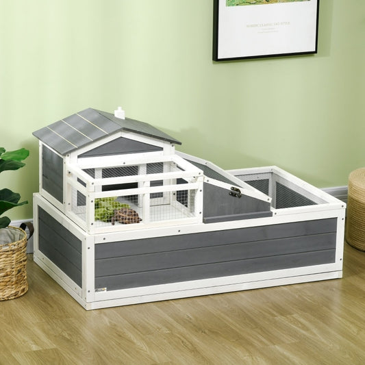 Wooden Tortoise House with Balcony, 2 Tiers Large