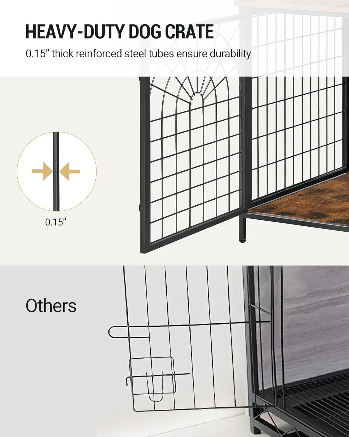 39.4" Dog Crate Furniture,  Heavy Duty Dog Kennel