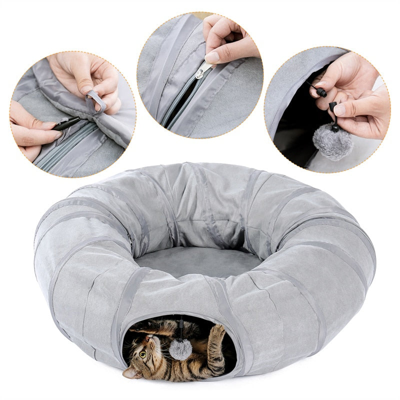 Cat Tunnel Toy Pop Up Bed Collapsible - skipjackltd