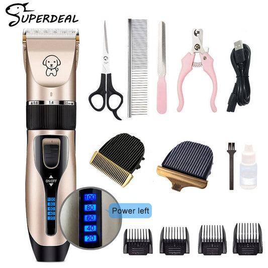 Dog Hair Clippers (Pet/Cat/Dog/Rabbit) Rechargeable - skipjackltd